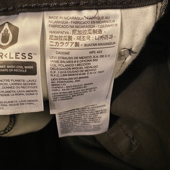 NWT Levi’s 527 Slim Fit Bootcut Black Stretch Jean - Picture 6 of 7